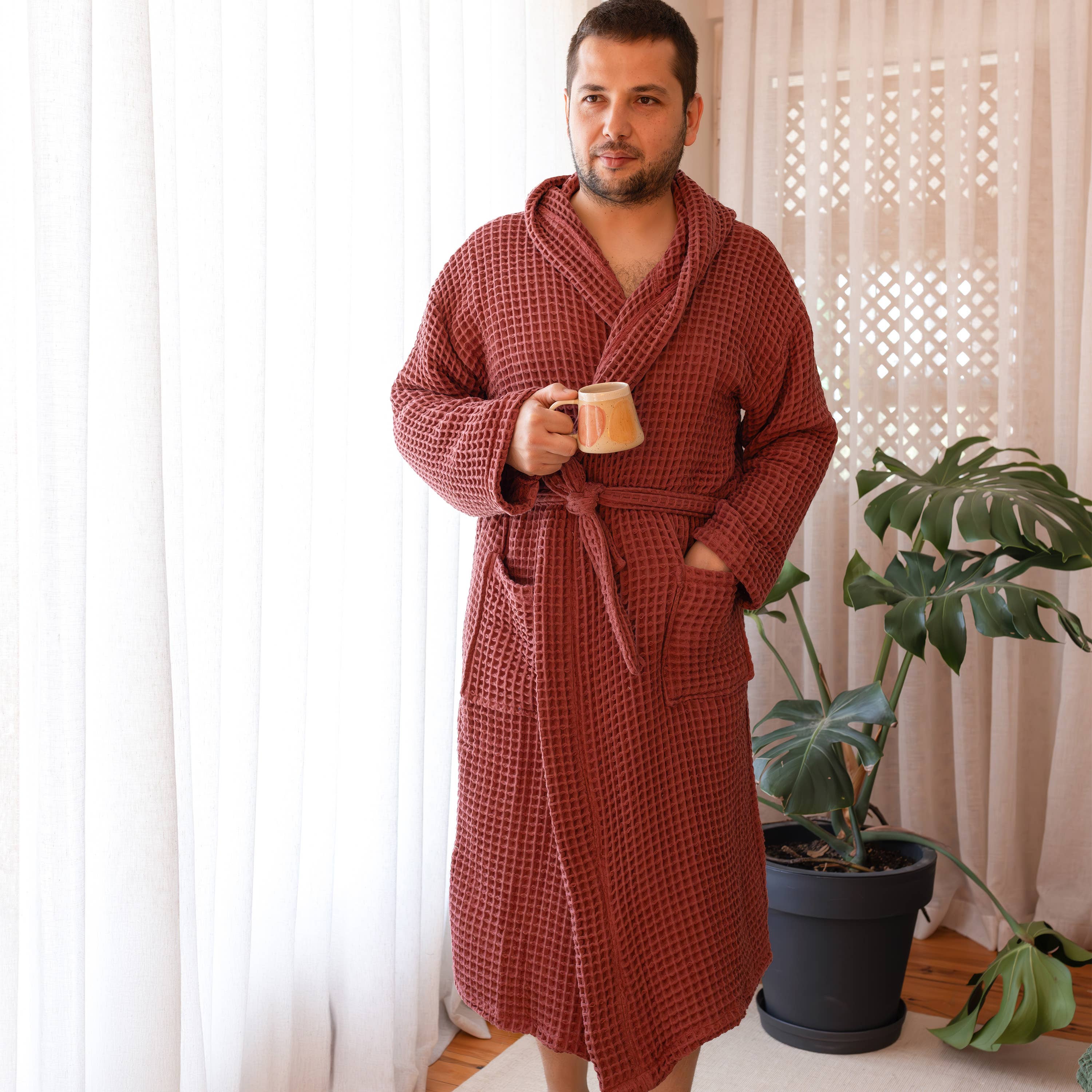 Vivamaison – Engroshandel Morgenkåbe - Unisex – Premium Vaflet Bomuld Badekåbe, Unisex Spa Komfort176