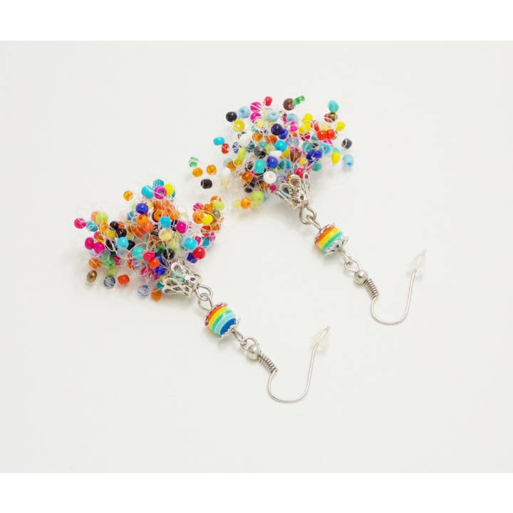 Ninolia - Wholesale Dangle Earrings - Daughter Gift Funny Gift Colorful Earrings Bead Earrings Rainbow Earrings Funny Earrings Lgbt Earrings Beadwoven Earrings Whimsical Earrings