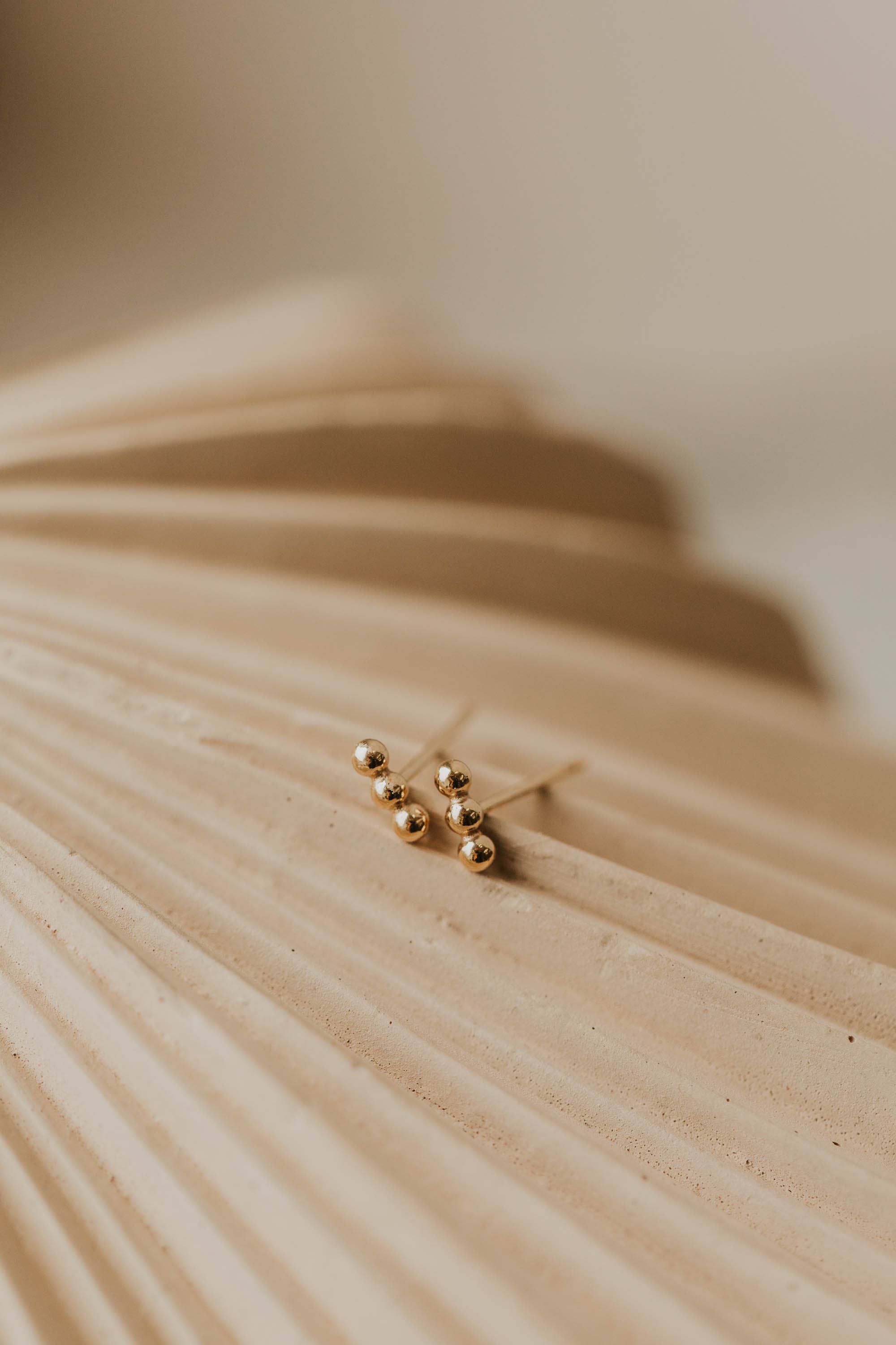 Hello Adorn - Wholesale Stud/Post Earrings - Triple Dot Studs | 14kt Gold Fill + Sterling Silver