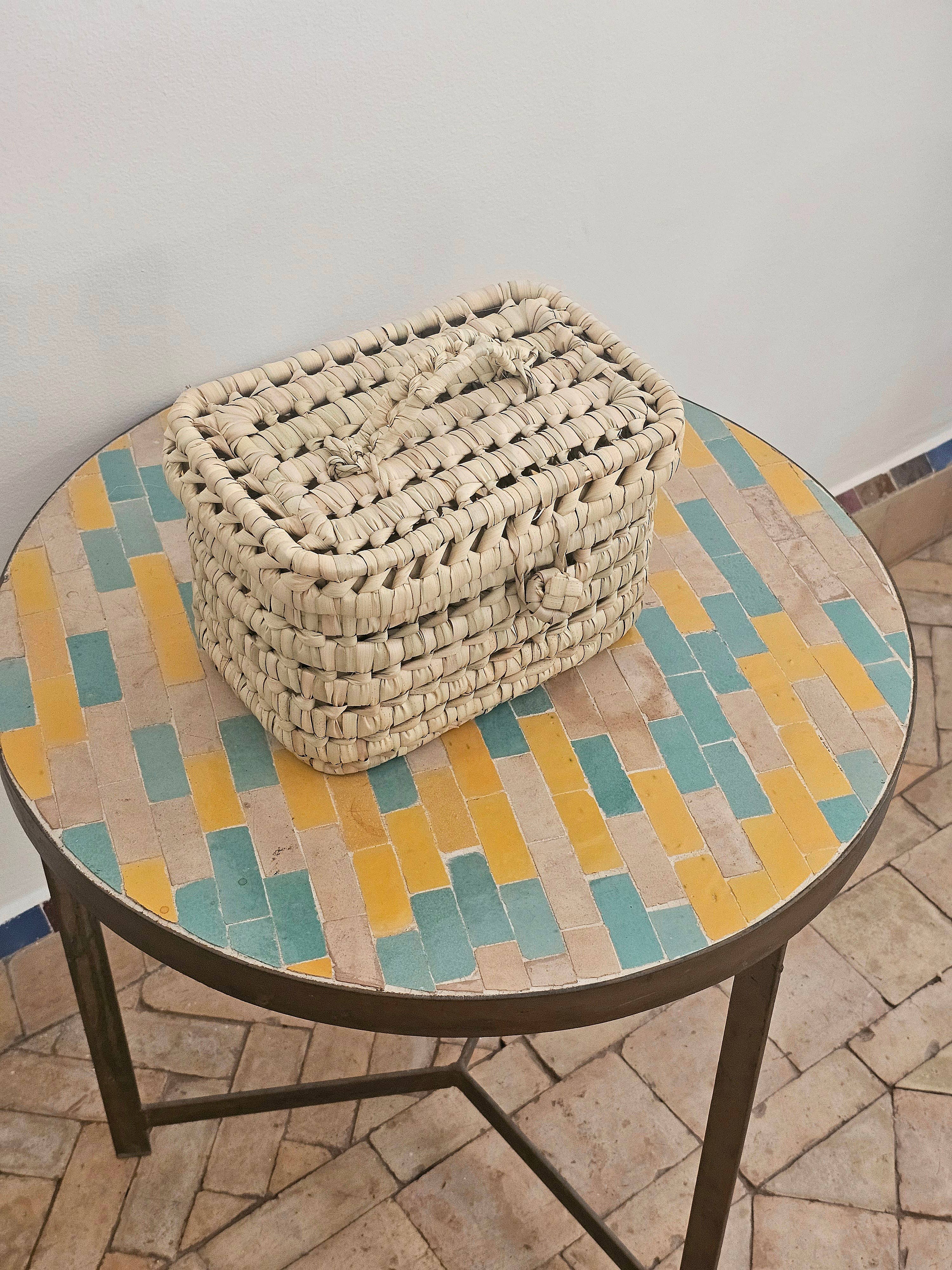 libitiishop - Wholesale Storage Bin - Small Wicker storage trunk - Moroccan Handmade Basket 6