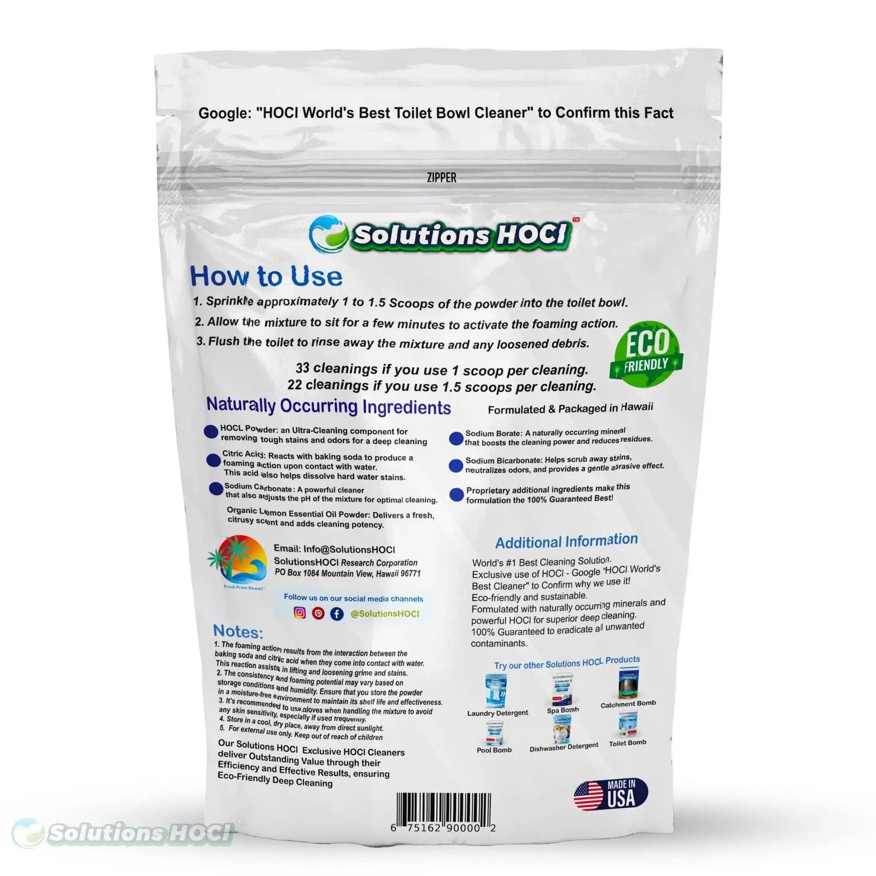 SolutionsHOCL - Vente Nettoyants pour toilettes - Bombe de toilette SolutionShock® - Parfum de citron biologique11