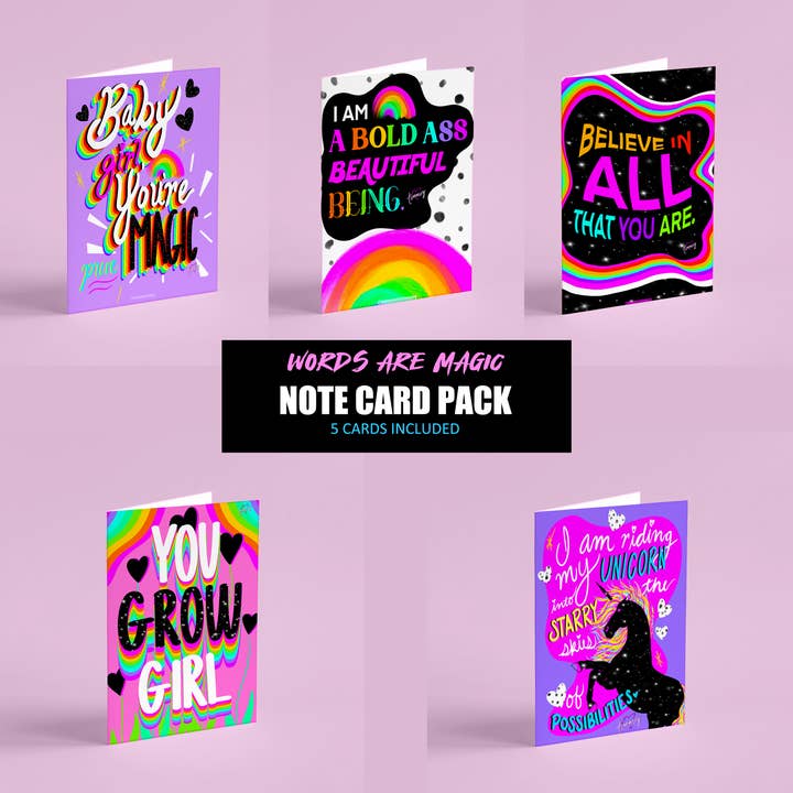 Words Are Magic Note Card Set for wholesale by Timmery