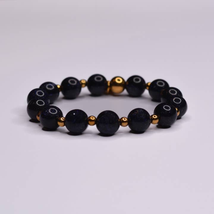 Lori Armband Blauwe Zandsteen 10mm voor wholesale door BODHI OM ART