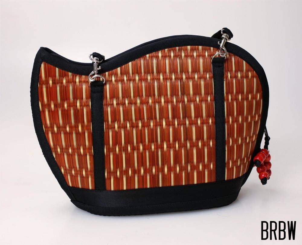 Baskets of Cambodia - Wholesale Crossbody Bag - Women's - Award-Winning Medium Size Asymmetrical Kiri Wave Purse4