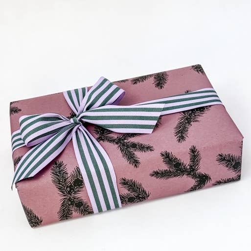 70cm x 100m Kraft Rolls FIR Lavender /Forest green for wholesale by CHIC&PAPER