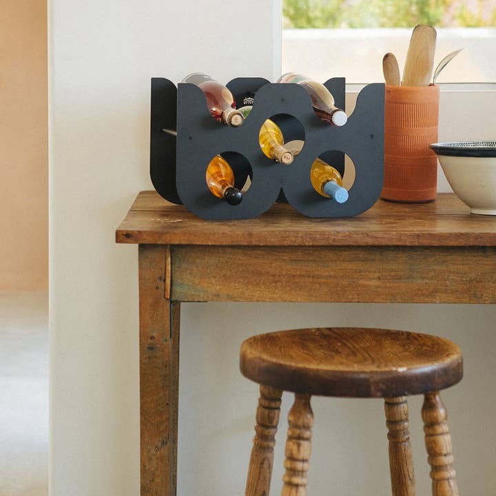 Upton - Wholesale Wine Rack - TULIP - Black | Wine Rack1