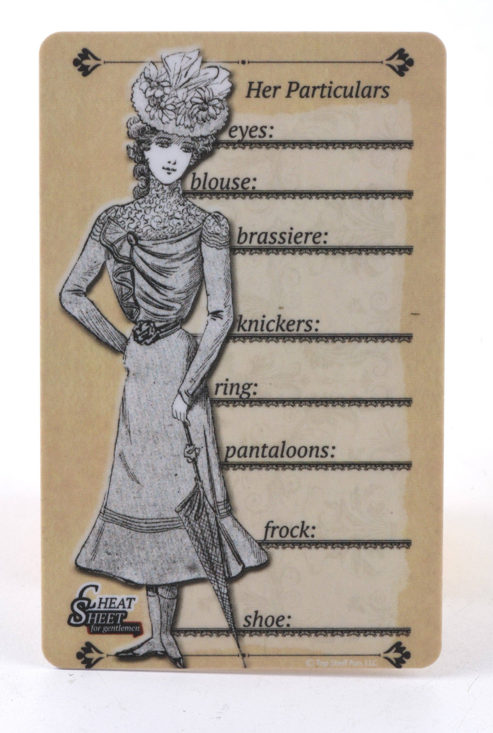 Top Shelf Fun - Wholesale Card Game - Cheat Sheet for Gentlemen2