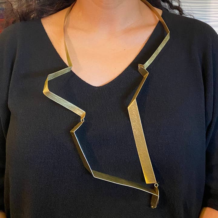SHARE 3 Long Over the Head Multi-Part Statement Necklace from the FIGURE Collection for wholesale by Chick Boss LLC
