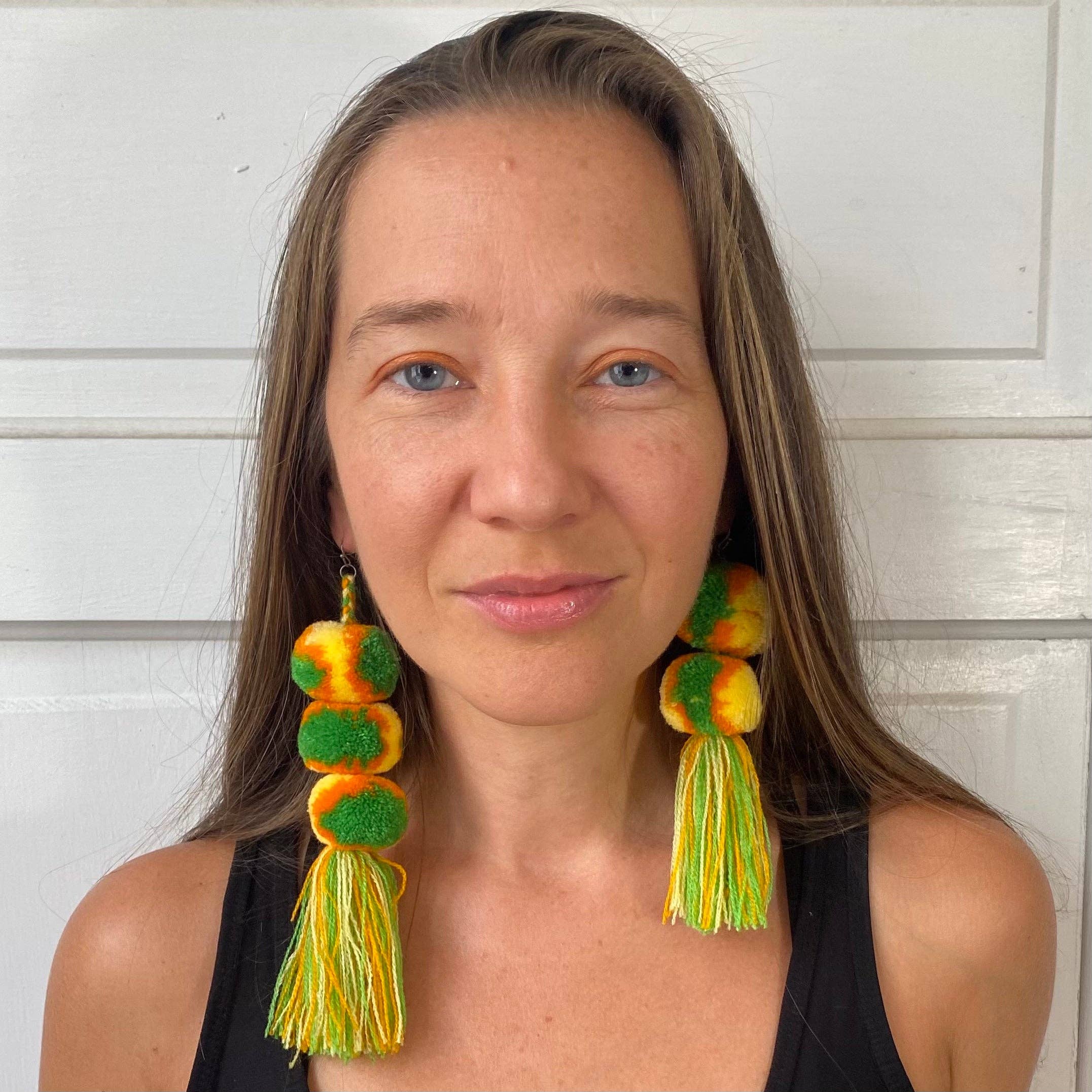 SWIETstuff - Wholesale Tassel Earrings - Tie-Dye Pompom Earrings14