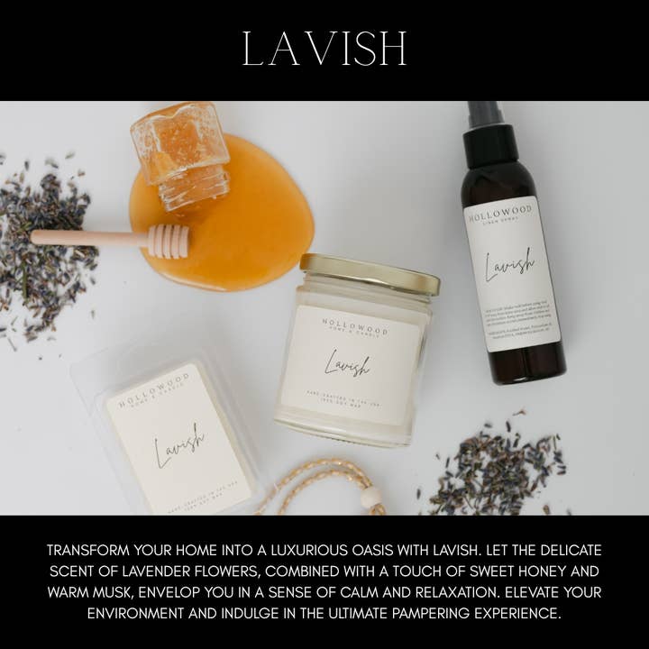 Hollowood Home and Candle - Wholesale Jar/Filled Candle - LAVISH | SPRING | 8-OUNCE CANDLE