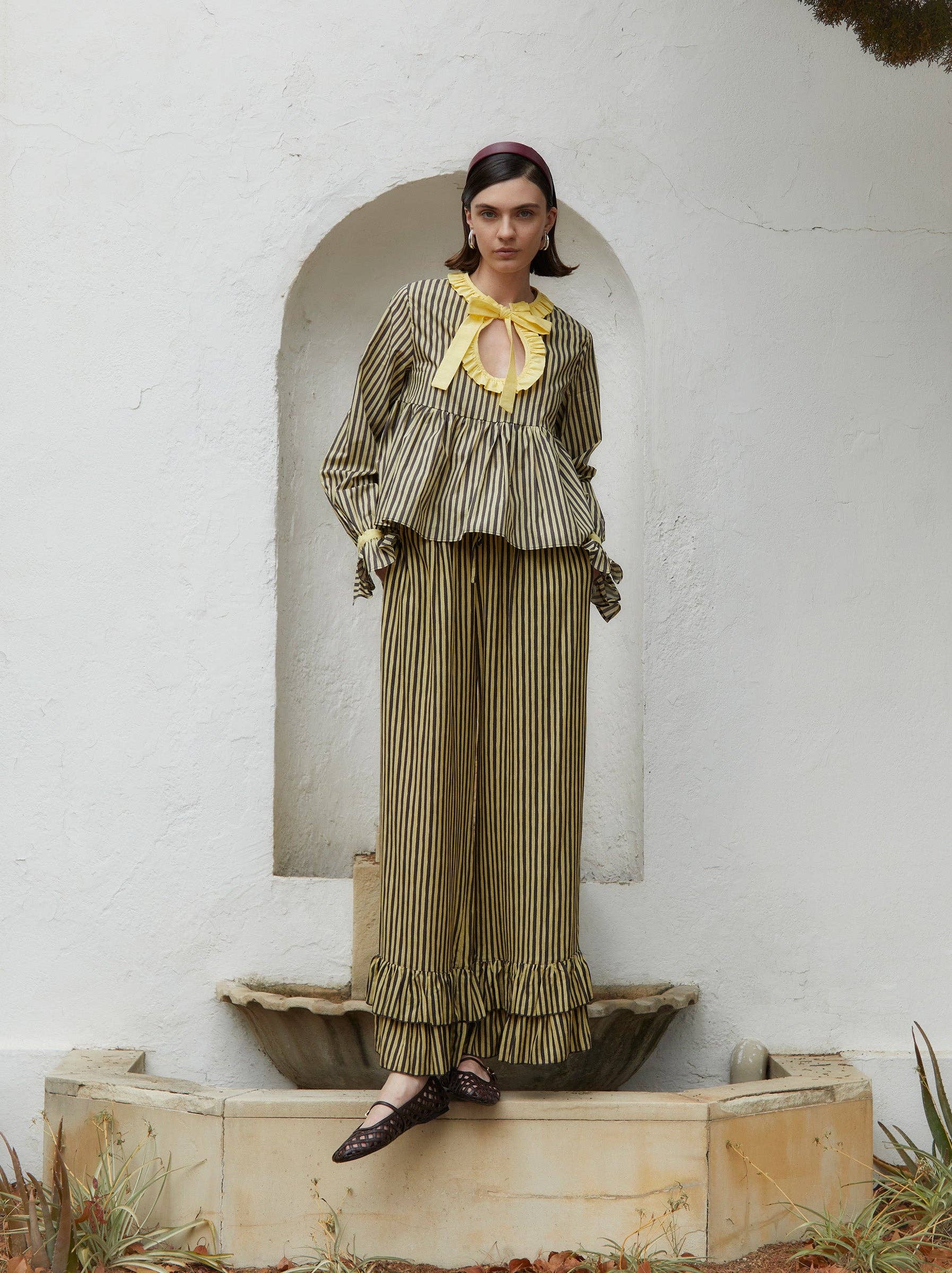 CARMEN SAYS - Wholesale Pants - Women's - Pantalones Palazzo a Rayas con Estrellas2