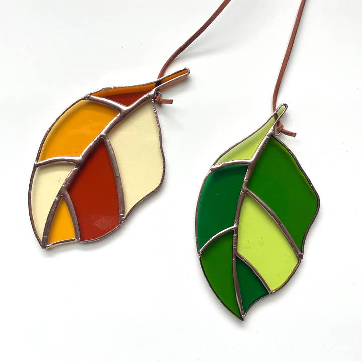 Stained Glass Seasonal Leaf for wholesale by Colin Adrian Glass