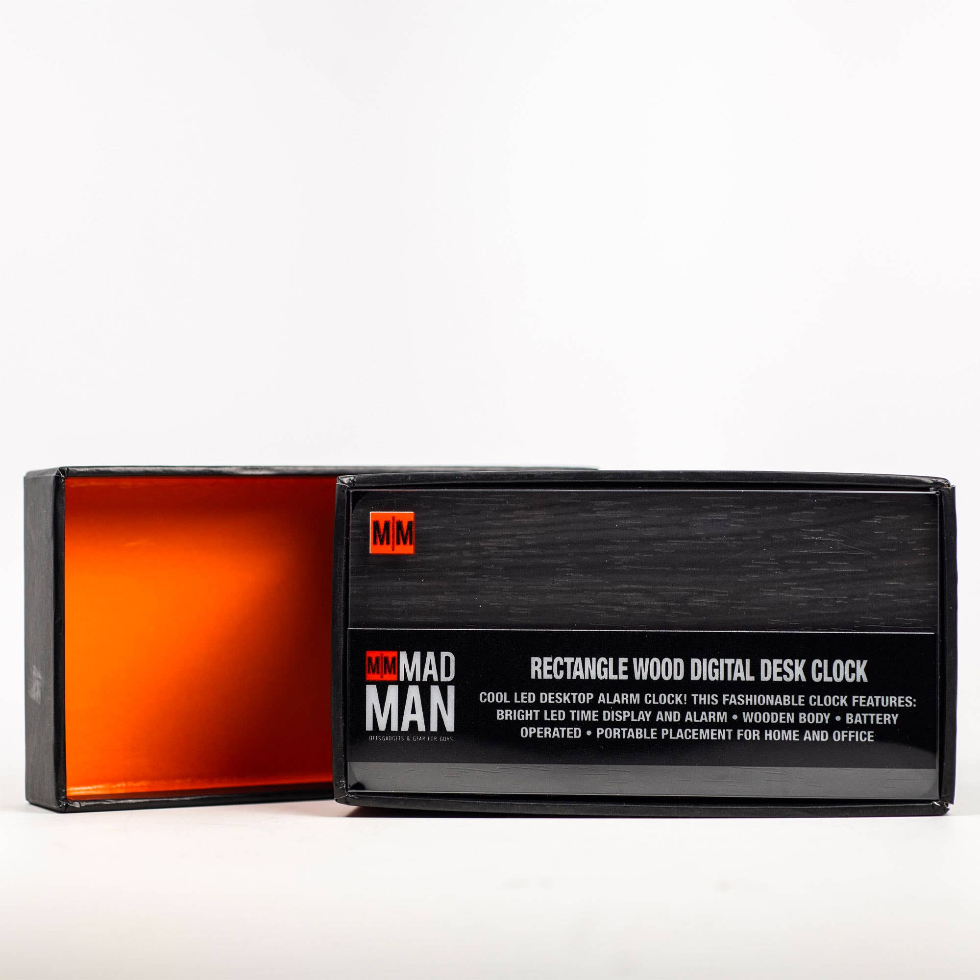 Mad Man - Wholesale Desk Clock - Walnut Wood Digital Clock3