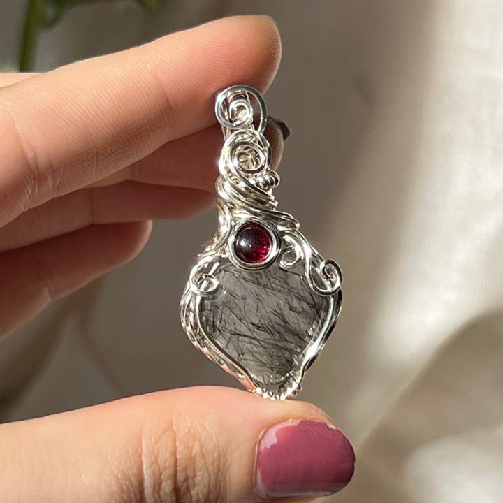 Sunday's Jewels - Wholesale Individual Charm/Pendant - Stone Doublet Framed Pendant - Wire and Gemstone Jewelry0