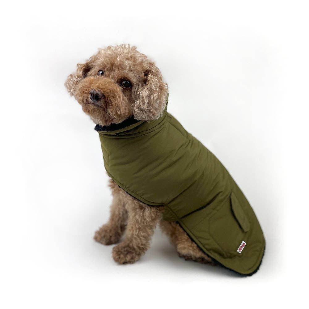 Milltown Brand – Engroshandel Overtræk - Hund – Vendbar hundedragt i puff og teddy-fleece2