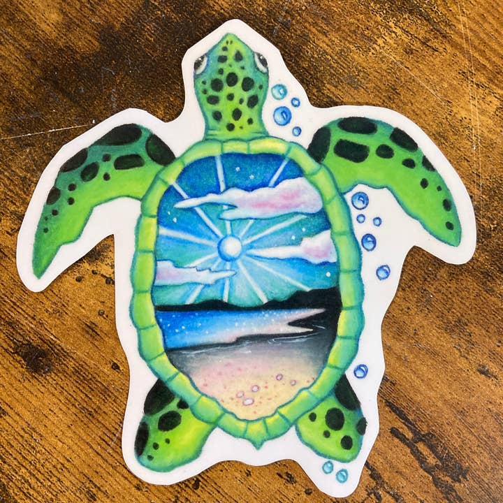 autocollant Sea Turtle pour la vente par Wandering Arts and Crafts