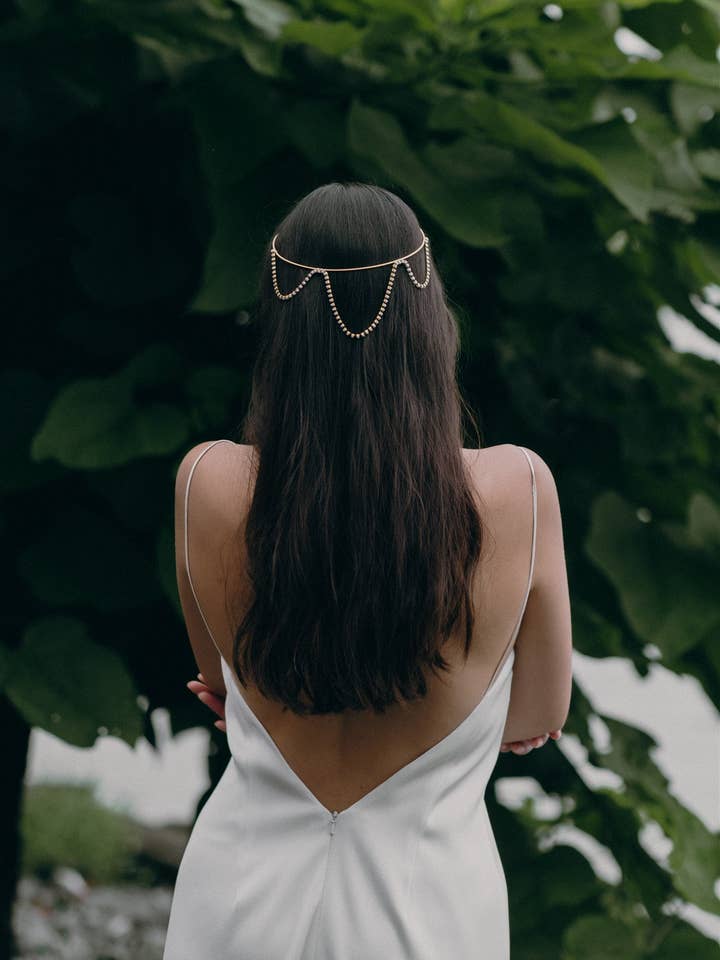 CHANNING // Pearl Hair Chain // 2022 for wholesale by Hushed Commotion