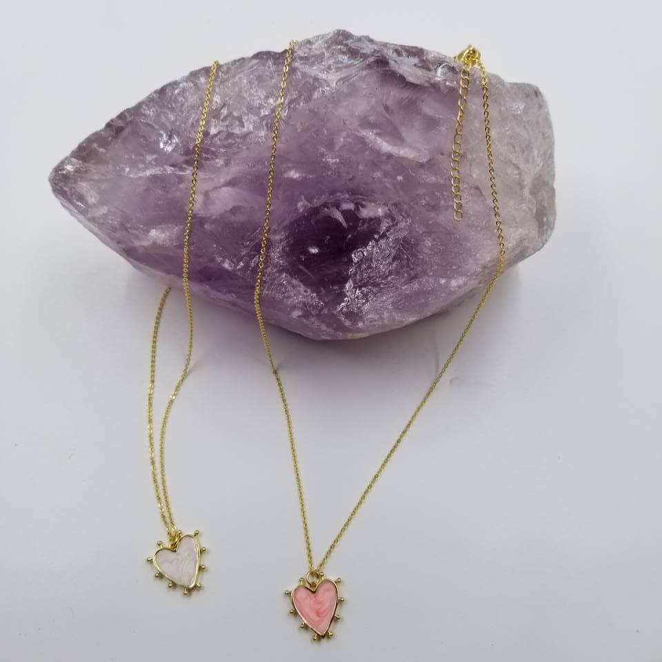 magnolia jewelry - Wholesale Pendant/Charm Necklace - Beaded Colorful Heart Necklace3