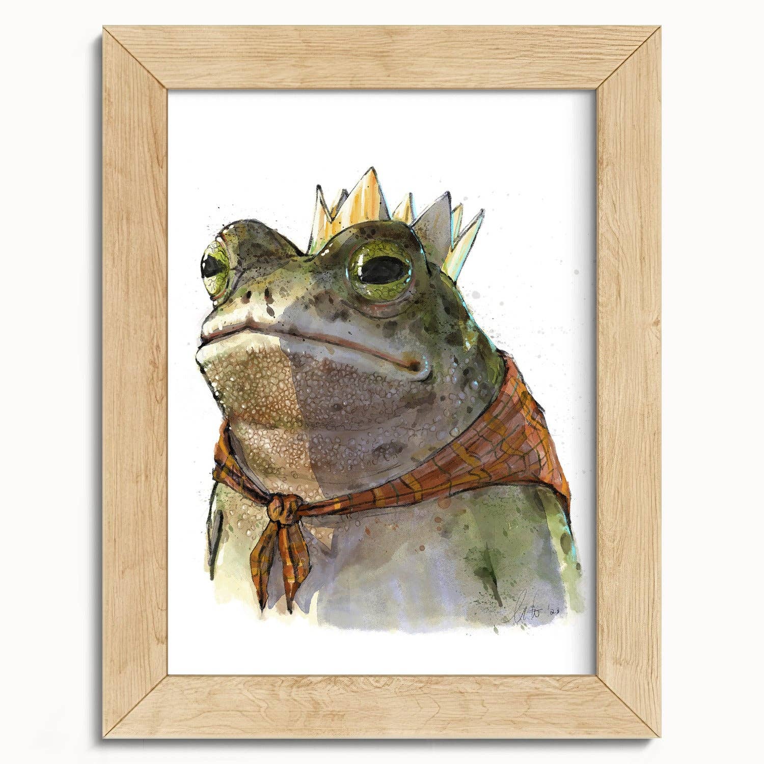 The Ugly Cat Studio - Wholesale Art Print - Toad King Watercolour Fine Art Print9