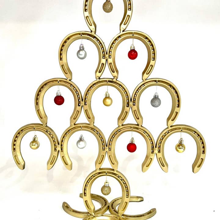 Handmade Horseshoe Christmas Tree (Large) for wholesale by Horseshoe Collection