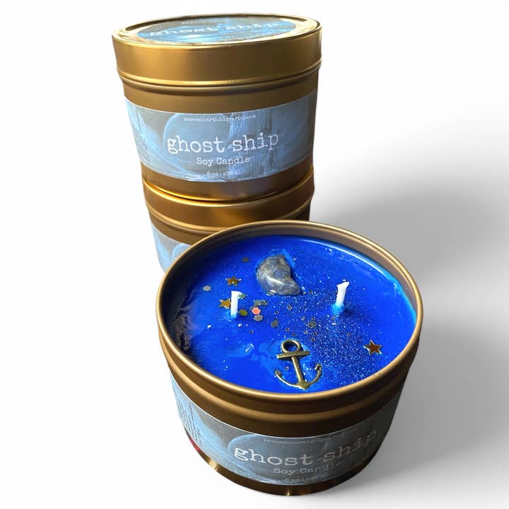 Raven’s Hearth - Wholesale Travel Candles - Ghost Ship Candle | Haunted Ocean Scent | Halloween1