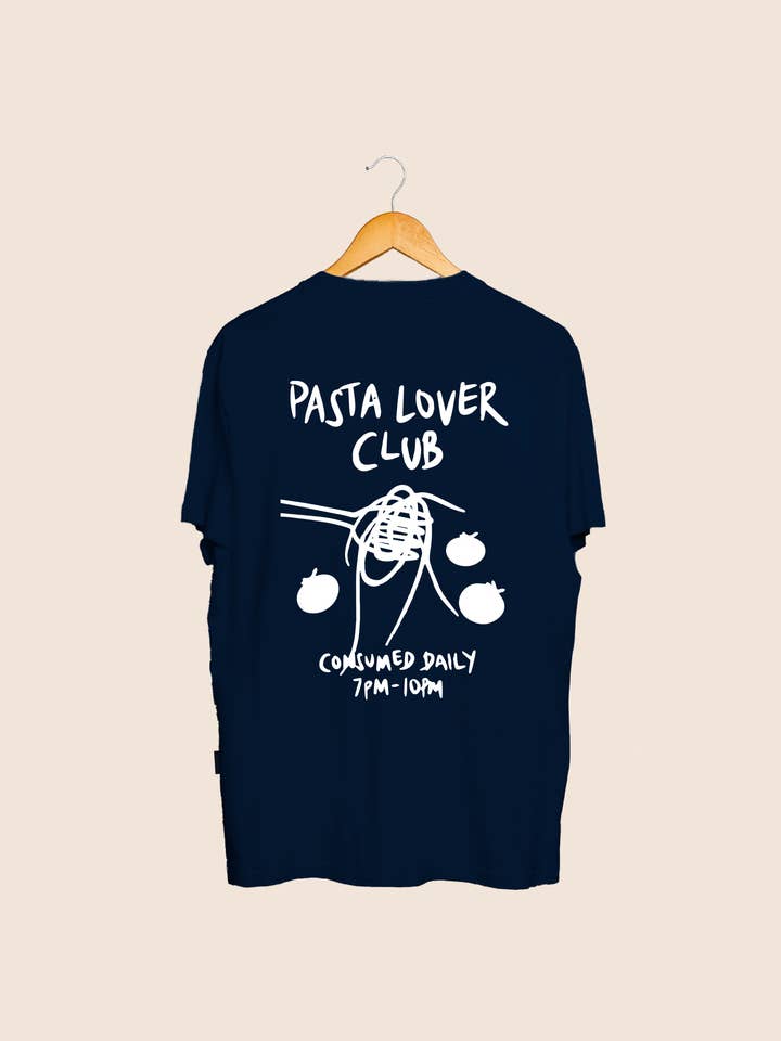 SNOC – wholesale Screen printed t-shirt – unisex – PASTA LOVER CLUB T-SHIRT
