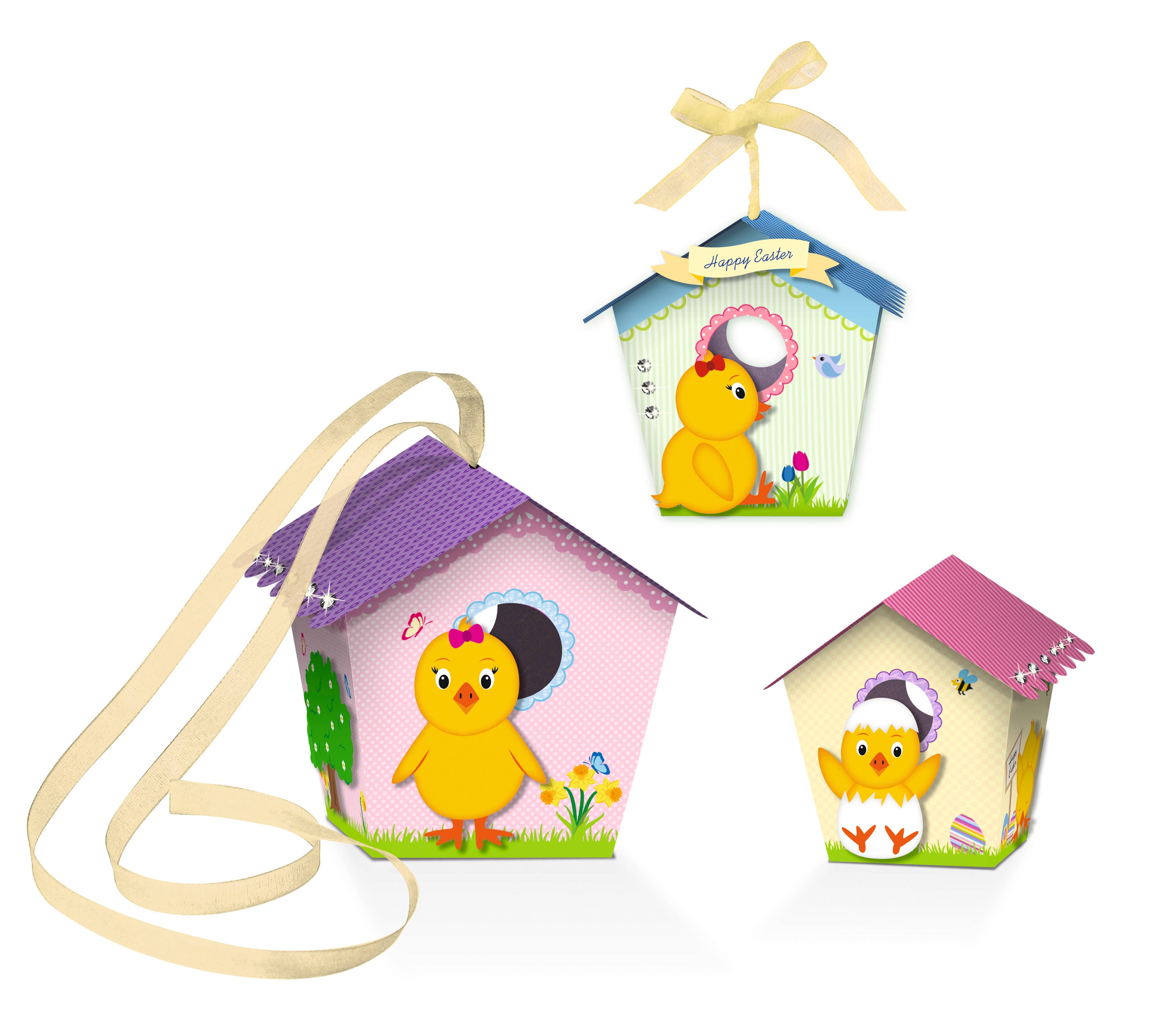 URSUS® / Buntpapierfabrik Ludwig Bähr GmbH & Co. KG - Wholesale DIY Craft Kit - Paper Birdhouses “Chicks”3