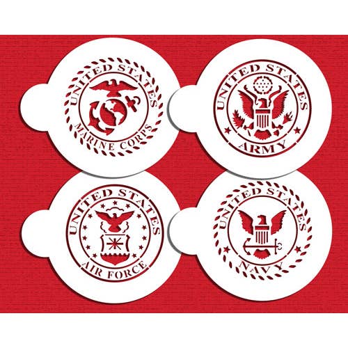 Amerikanska militära tätningar Cookie Stencil Set för wholesale av Designer Stencils