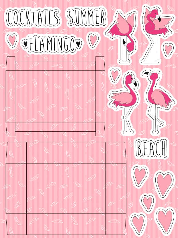 URSUS® / Buntpapierfabrik Ludwig Bähr GmbH & Co. KG - Wholesale Gift Box - "Flamingo" gift box set6