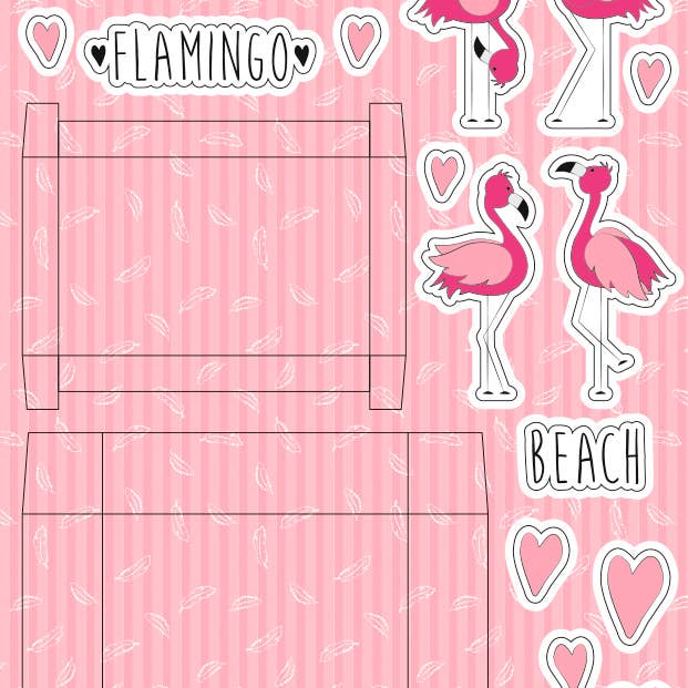 URSUS® / Buntpapierfabrik Ludwig Bähr GmbH & Co. KG - Wholesale Gift Box - "Flamingo" gift box set6