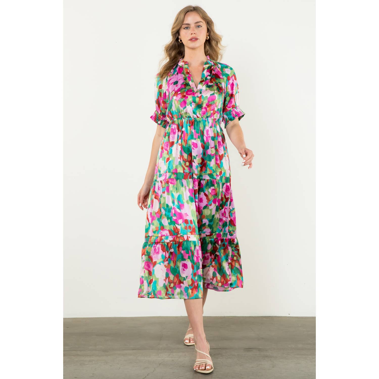 LILA Kortärmad flerfärgad klänning för wholesale på Faire2