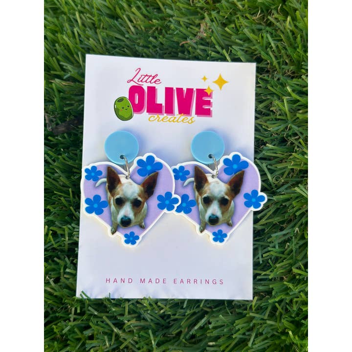 Little Olive Creates - Wholesale Dangle earrings - Fully Customisable Drop Statement Dangle or Stud Earrings - Your Design, Logo, Sports team, party theme Your Style!6