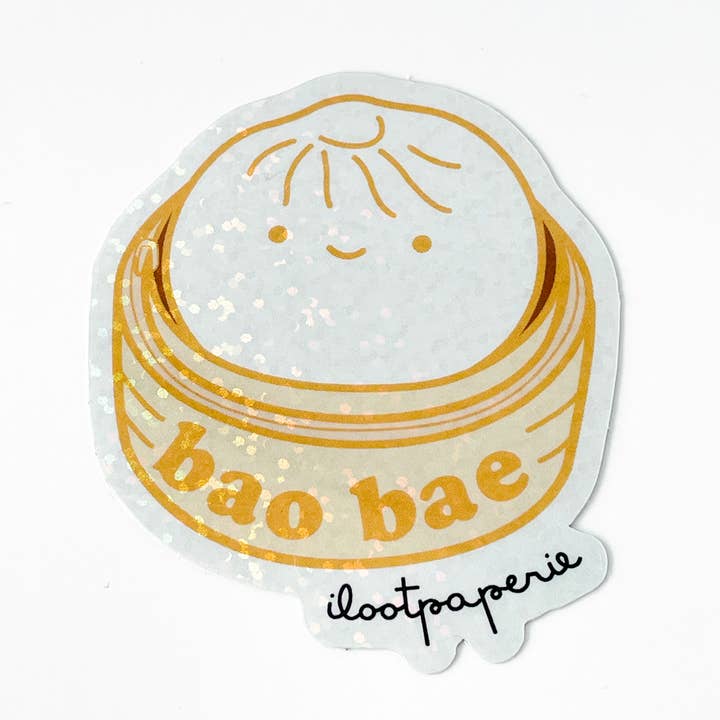 Bao Bae Glitter Single Sticker for wholesale by ILOOTPAPERIE