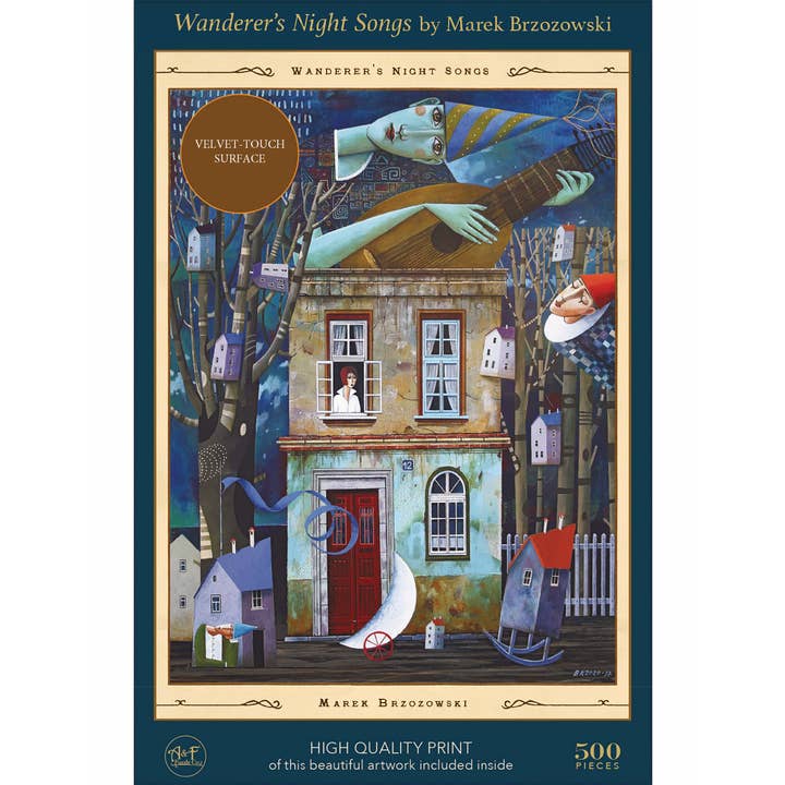 Art & Fable Puzzle Company, LLC - Wholesale Puzzle - Adult - Wanderer's Night Song; 500-pc Velvet-Touch Jigsaw Puzzle