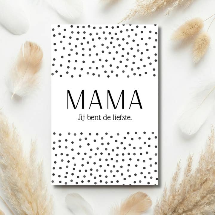 Morsdagskort. Mama, du er den sødeste. Fransk og nederlandsk. for engroshandel hos Birds & Crafts