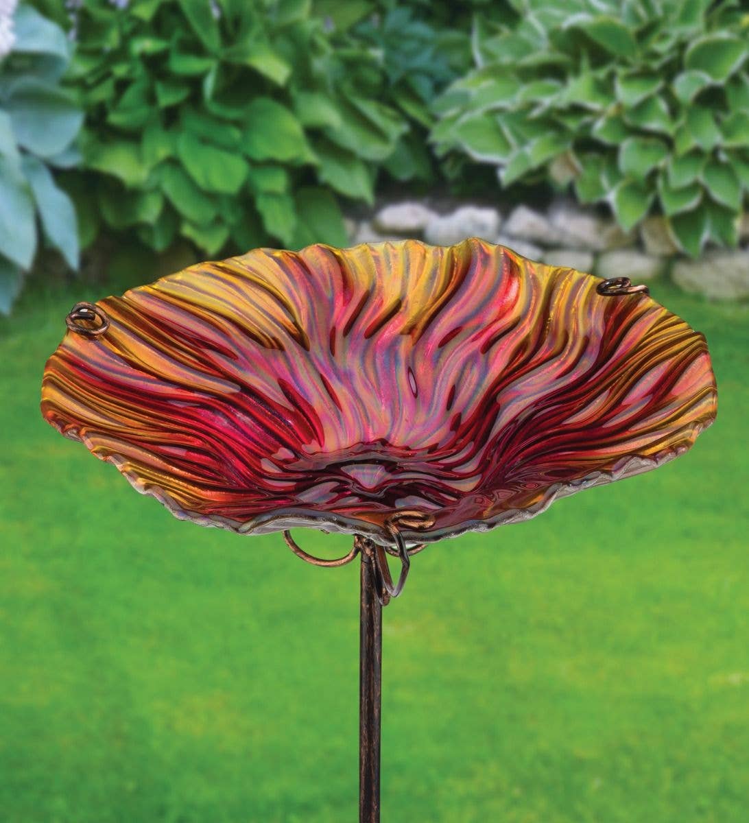 Regal Art & Gift - Wholesale Garden/Lawn Stake - Birdbath/Feeder Stake - Red4