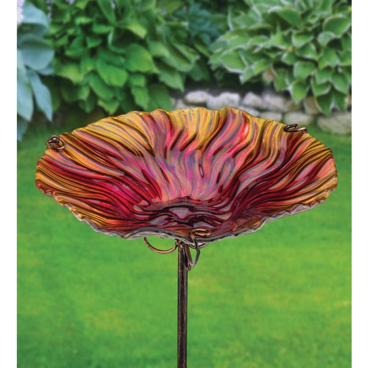 Regal Art & Gift - Wholesale Garden/Lawn Stake - Birdbath/Feeder Stake - Red4