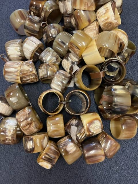 Harkiss Designs - Wholesale Napkin Ring - Horn Napkin Rings (Set of 4)5