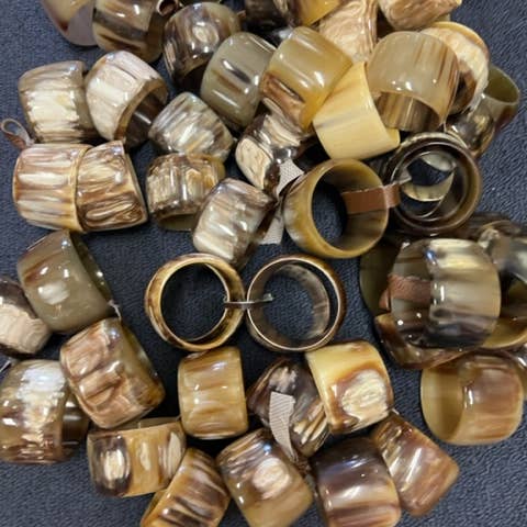 Harkiss Designs - Wholesale Napkin Ring - Horn Napkin Rings (Set of 4)5
