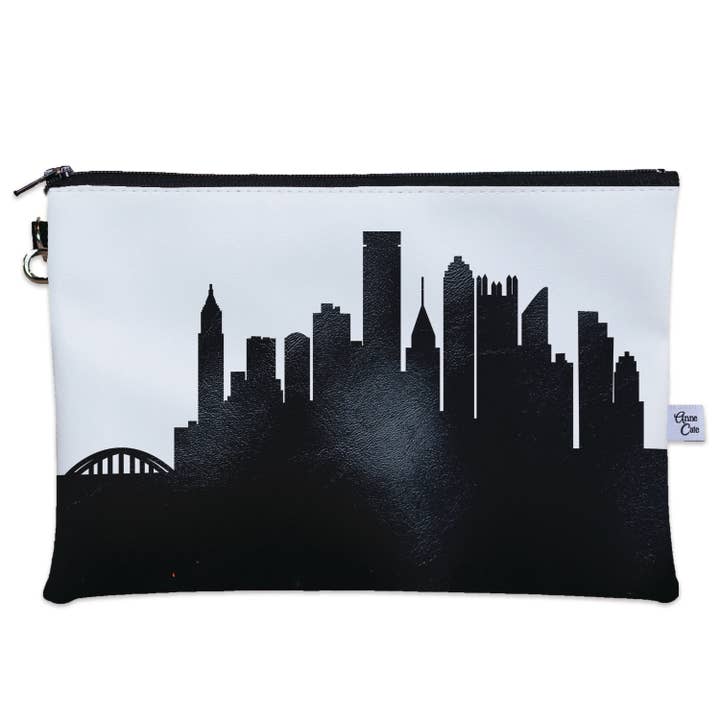 Pittsburgh PA Skyline Wristlet Clutch Purse for wholesale by Anne Cate
