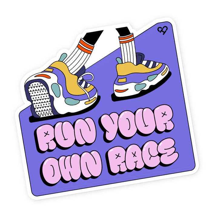 Ren Je Eigen Race Grafische Hardloopsticker voor wholesale door The Cold Hearted Collective