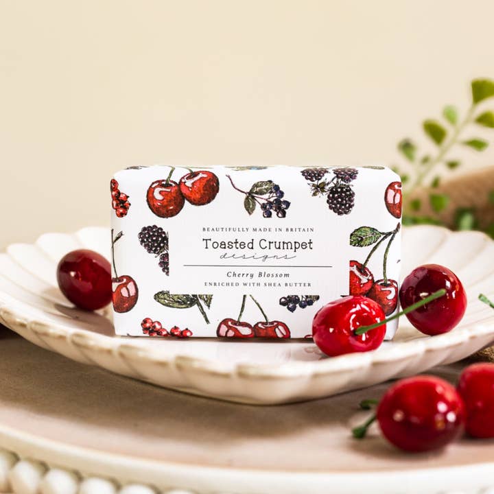 Cherry Blossom Soap 190G Soap Bar for wholesale by Toasted Crumpet (US Duties Paid)
