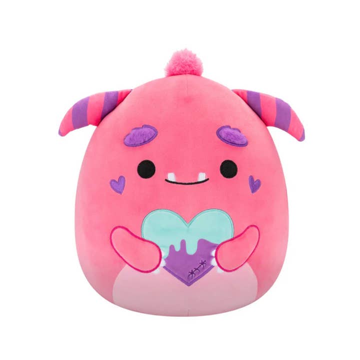 Squishmallow Valentine Plyschleksak 8" Mont Monster med Hjärta för wholesale av Authentic Street Signs