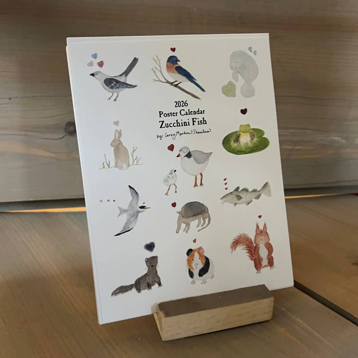 2026 Desk Calendar for wholesale by Zucchini Fish