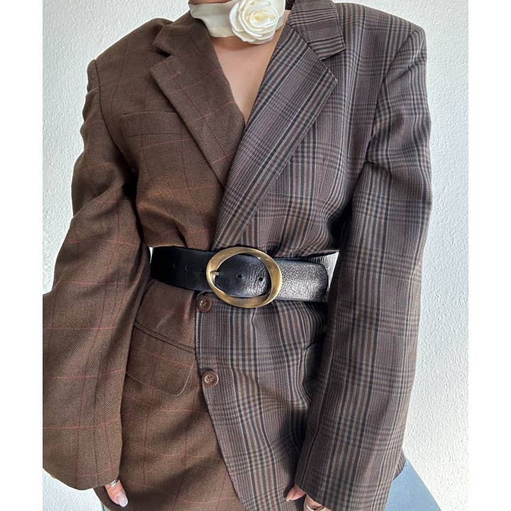 upcycle contrast blazer for wholesale by ERDLUXE