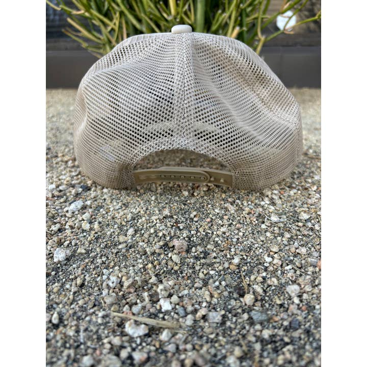 Free Spirit - Wholesale Trucker Hat - Men's - Bronco Embroidered Tan Trucker Hat
