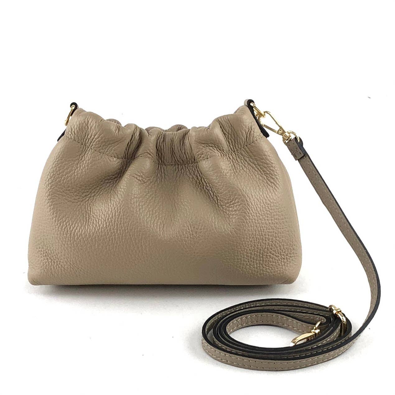 MILANO AMOUR - Vente Sac porté épaule – femme - Petite sacoche sachet GINA en cuir de veau4