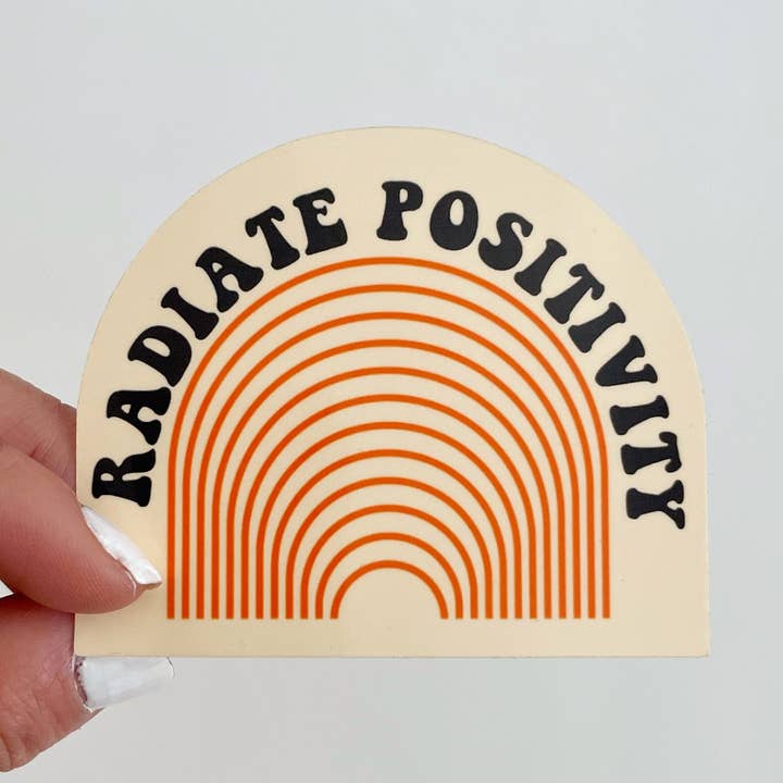 Saguaro Creative Co. – Engroshandel Klistermærke – Stråle positivitet/retro vandafvisende klistermærke til vand0