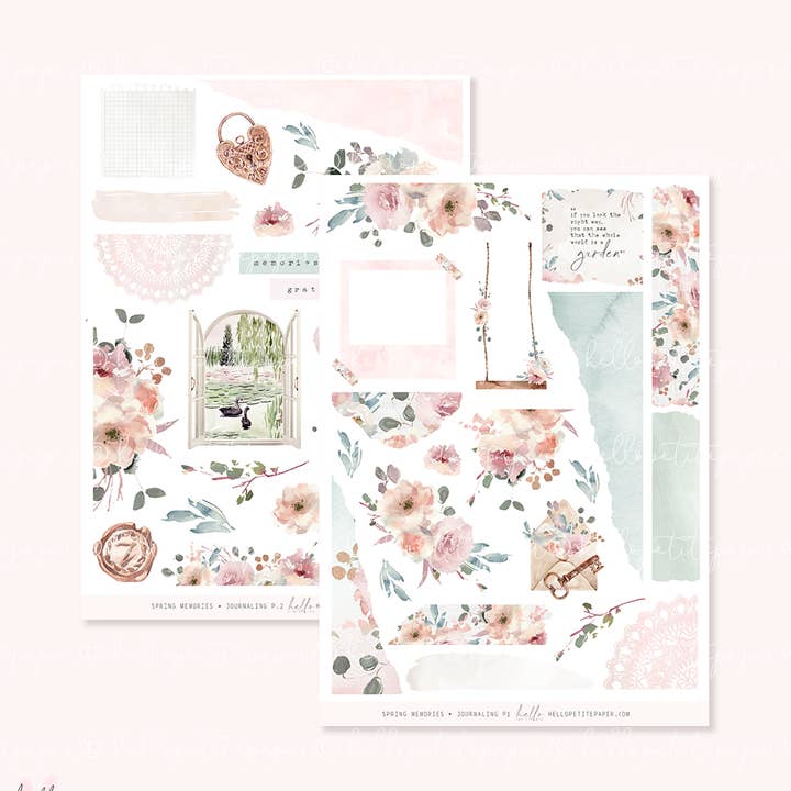 Kit de Diário - Memórias de Primavera por atacado de Hello Petite Paper