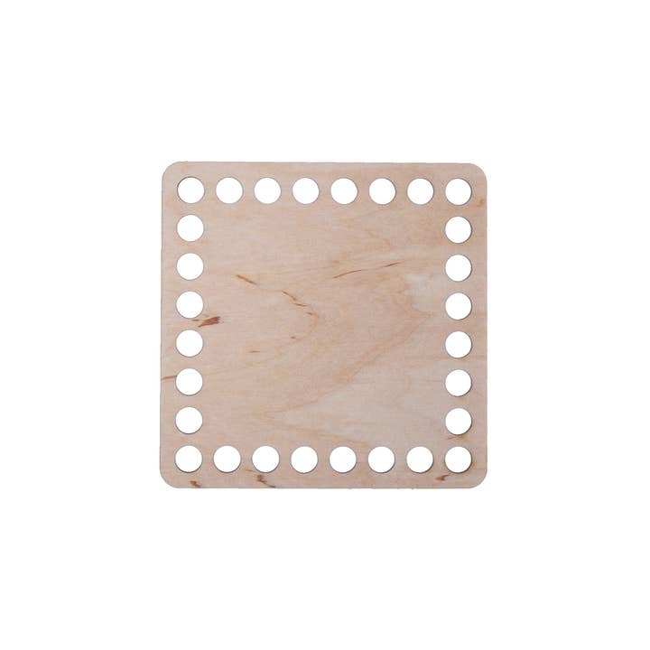 YourHobbyTools - Wholesale Knitting/Crochet Supplies - SQUARE wooden crochet basket bases with 8mm holes.